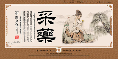 中醫藥背景素材