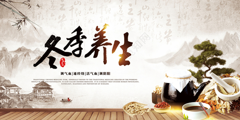 高端大氣古風冬季養生中醫調理宣傳展板